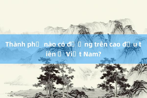 Thành phố nào có đường trên cao đầu tiên ở Việt Nam?