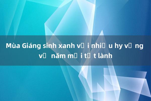 Mùa Giáng sinh xanh với nhiều hy vọng về năm mới tốt lành