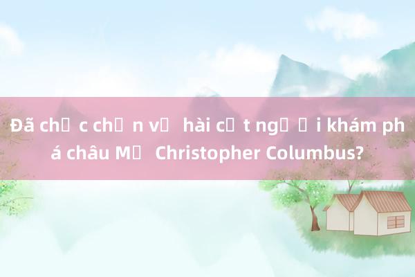 Đã chắc chắn về hài cốt người khám phá châu Mỹ Christopher Columbus?