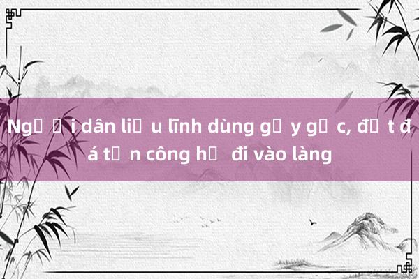 Người dân liều lĩnh dùng gậy gộc， đất đá tấn công hổ đi vào làng